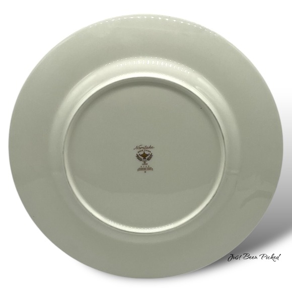 Noritake Dinner Plate 10.5" Stanford Court 9748 Bone China Shell Gold Trim Japan - Picture 2 of 2